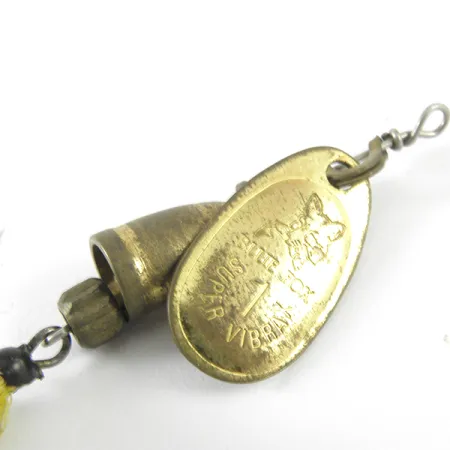 Vintage Blue Fox Super Vibrax 1 Foxtail, 1/8oz Brass spinning lure #3713