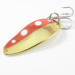 Vintage  Seneca Little Cleo, 1/4oz Gold / Red / White fishing spoon #3718