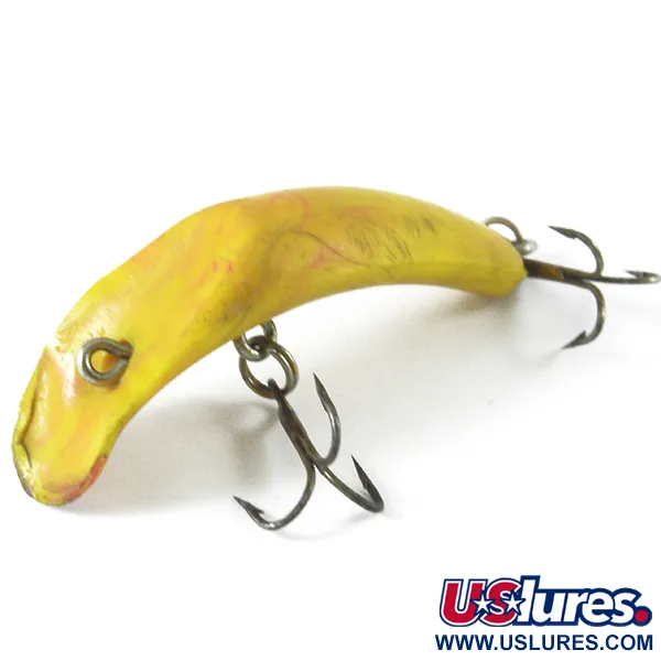 Vintage  Yakima Bait Worden Flatfish , 3/16oz Yellow fishing lure #3720