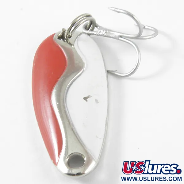 Vintage Acme Kamlooper Junior, 1/4oz Red / White / Nickel fishing spoon #3723