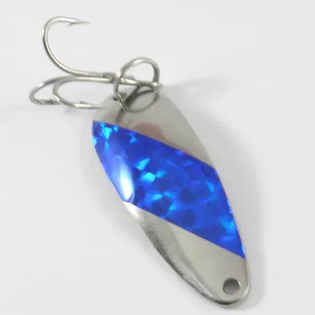 Vintage Weaver Lure Ruber Grabber, 1/4oz Nickel / Blue fishing spoon #3729