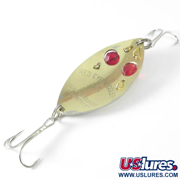 Vintage  Hofschneider Red Eye junior, 1/2oz Gold / Red Eyes fishing spoon #3735