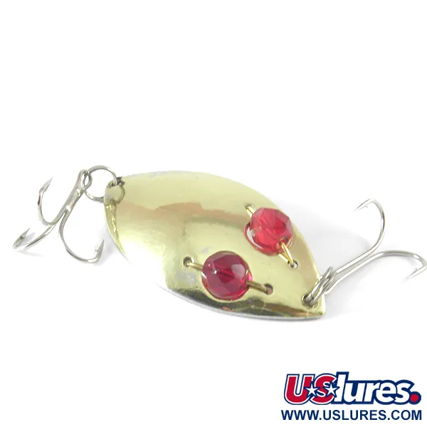 Vintage  Hofschneider Red Eye junior, 1/2oz Gold / Red Eyes fishing spoon #3735