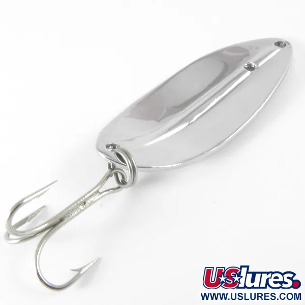 Vintage  TODDCO Main liner , 2/5oz Nickel / Green fishing spoon #3737