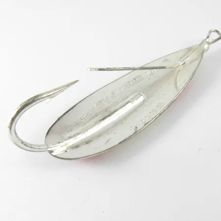 Vintage Weedless Johnson Silver Minnow, 2/5oz Rainbow Trout fishing spoon #3738