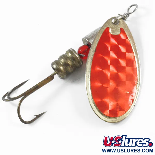 Vintage William Shakespeare Shakespeare Jet spinner , 2/5oz Gold / Red spinning lure #3745