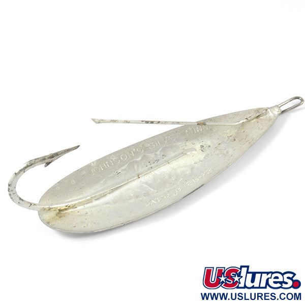 Vintage   Johnson Silver Minnow, 1oz Silver fishing spoon #3746