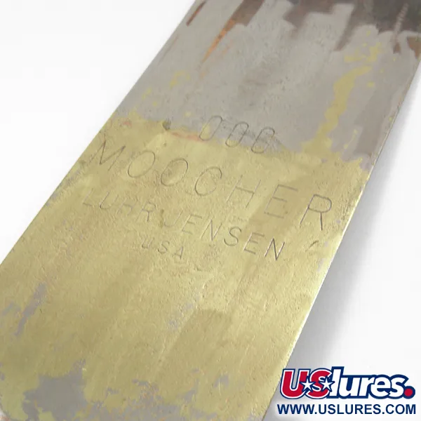 Vintage Luhr Jensen Moocher Flasher, 3/4oz Nickel / Brass fishing spoon #3748