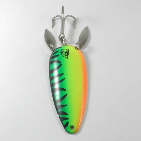 Vintage Eppinger Dardevle Dardevlet Klicker, 3/4oz Fire Tiger fishing spoon #3755