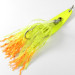 Vintage  Northland tackle Weedless Jaw-Breaker UV, 1/2oz Fluorescent Yellow / Orange UV Glow in UV light, Fluorescent fishing spoon #3756