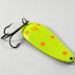 Vintage  Eppinger Dardevle Rok't Imp UV, 3/4oz Fluorescent Yellow / Copper UV Glow in UV light, Fluorescent fishing spoon #3757