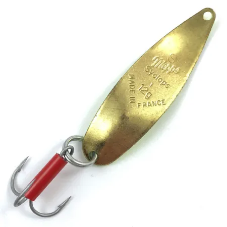 Vintage Mepps Syclops 1, 2/5oz Chartreuse / Gold fishing spoon #3761