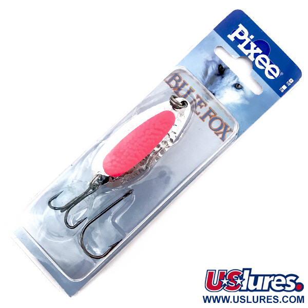   Blue Fox Pixee , 1/2oz Hammered Nickel / Pink fishing spoon #3766