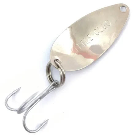 Vintage Acme Little Cleo, 1/16oz Nickel / Green fishing spoon #3770
