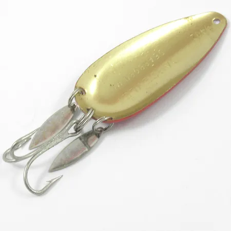 Vintage Eppinger Dardevle Dardevlet Klicker, 3/4oz Red / White / Brass fishing spoon #3778
