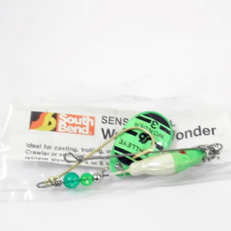 South Bend Walleye Wonder 3, 3/5oz Green spinning lure #3789