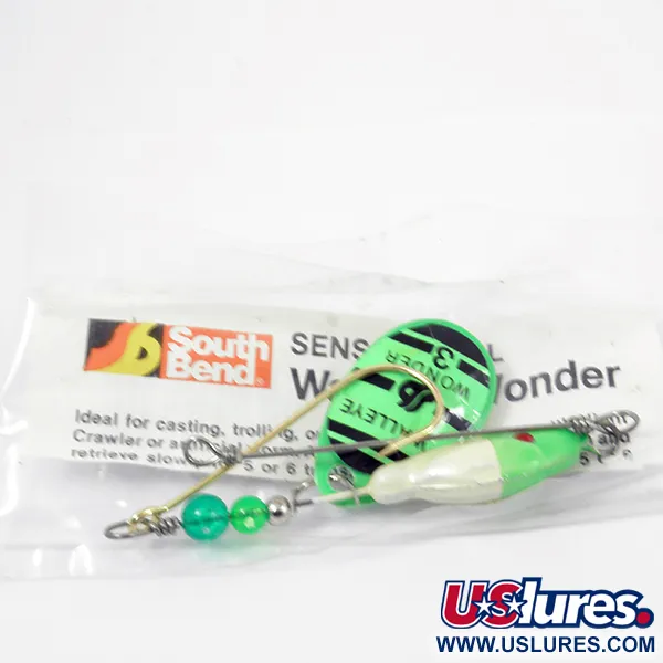  South Bend Walleye Wonder 3, 3/5oz Green spinning lure #3789