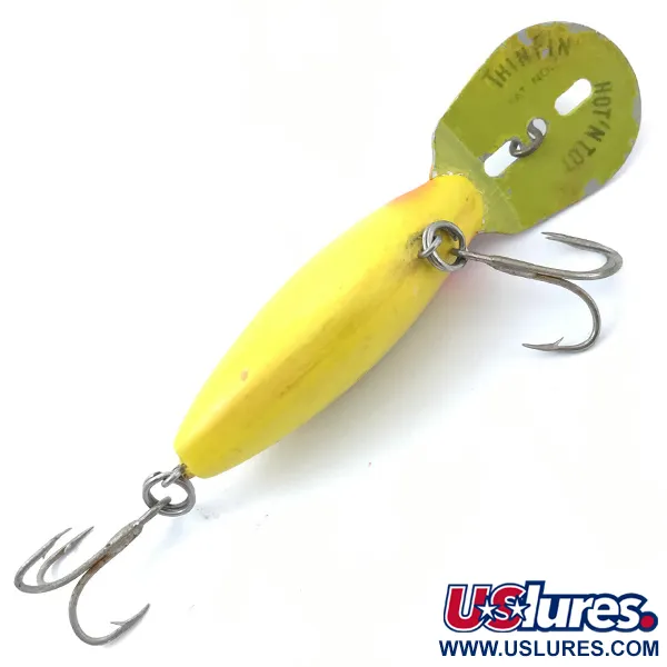 Vintage Storm Hot'N'Tot Thin Fin, 1/4oz Yellow fishing lure #3795