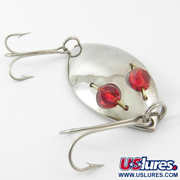 Vintage  Eppinger Red Eye junior, 1/2oz Nickel / Red Eyes fishing spoon #3805