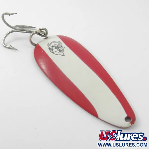 Vintage  Eppinger Dardevle Dardevlet , 3/4oz Red / White / Nickel fishing spoon #3809
