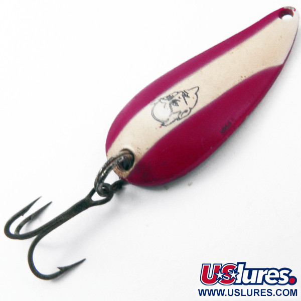 Vintage  Eppinger Dardevle Spinnie, 1/3oz Red / Ivory / Nickel fishing spoon #3811