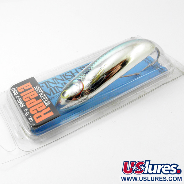   Weedless Rapala Minnow Spoon, 1/2oz Light Blue / Silver fishing spoon #3818