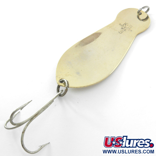 Vintage  K-B Bait K-B Spoon 3, 1oz Gold fishing spoon #3822