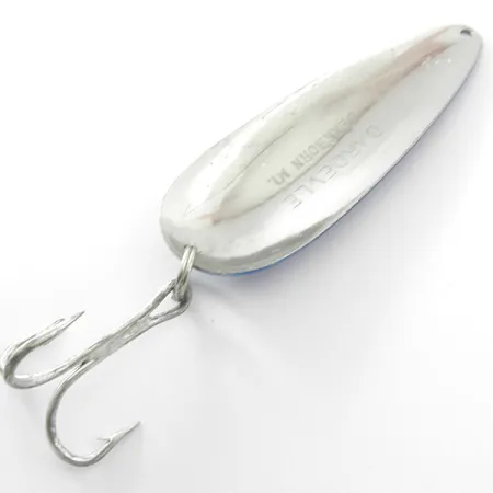 Vintage Eppinger Dardevle, 1oz Hammered Nickel / Blue fishing spoon #3823