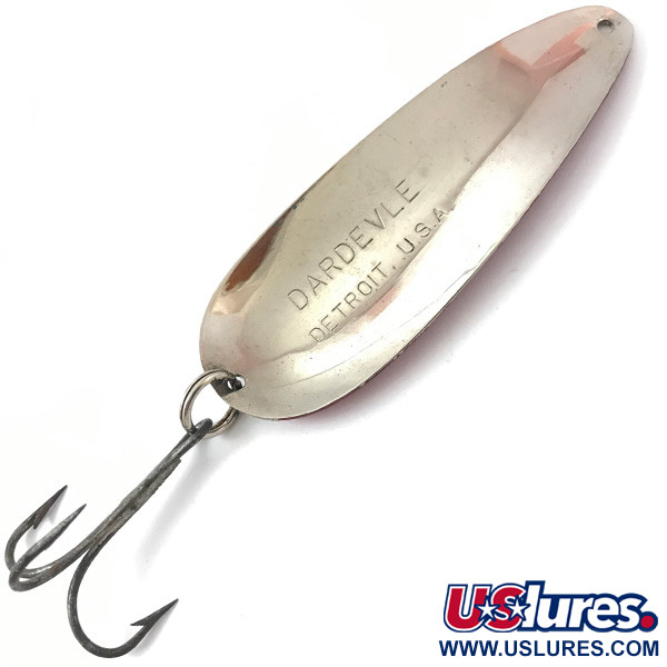 Vintage  Eppinger Dardevle, 1oz Red / White / Nickel fishing spoon #3825