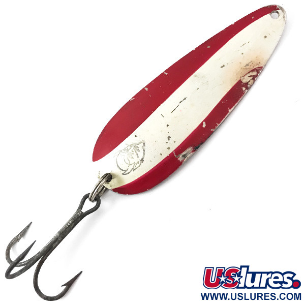 Vintage Eppinger Dardevle, 1oz Red / White / Nickel fishing spoon #3825
