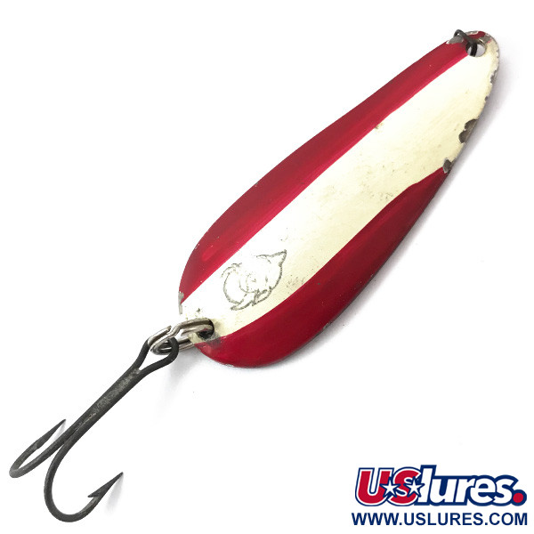 Vintage Eppinger Dardevle Imp, 2/5oz Red / White / Nickel fishing spoon  #3830