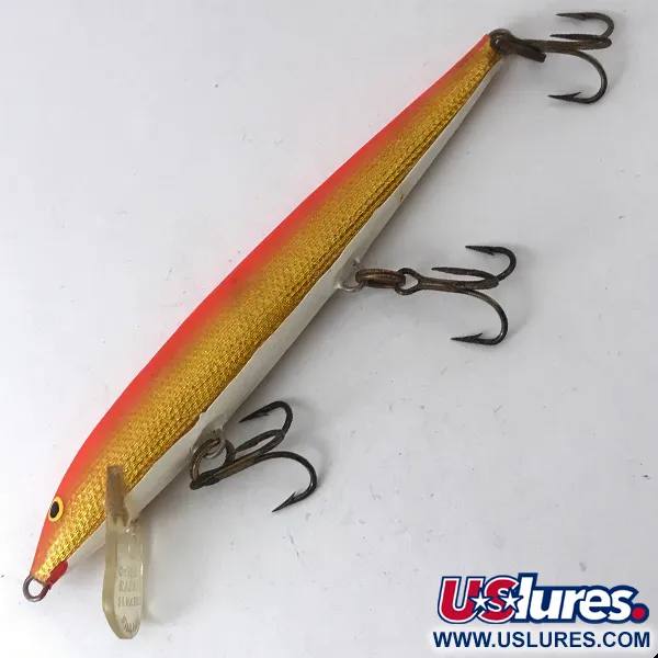 Vintage Rapala Original Floater, 3/16oz Orange fishing lure #3835