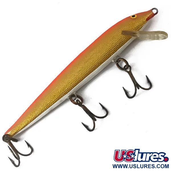 Vintage Rapala Original Floater, 3/16oz Orange fishing lure #3835