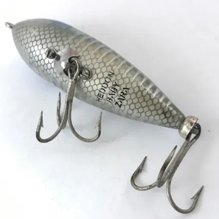 Vintage Heddon Baby Zara, 1/3oz Light Blue fishing lure #3839