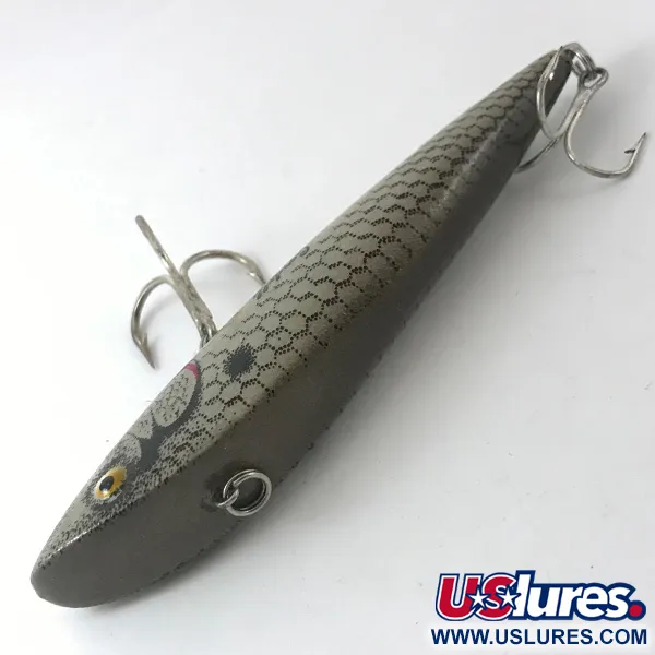 Vintage  Cotton Cordell Cordell Ratt'l Spot Minnow, 2/3oz Gray Pearl fishing lure #3841