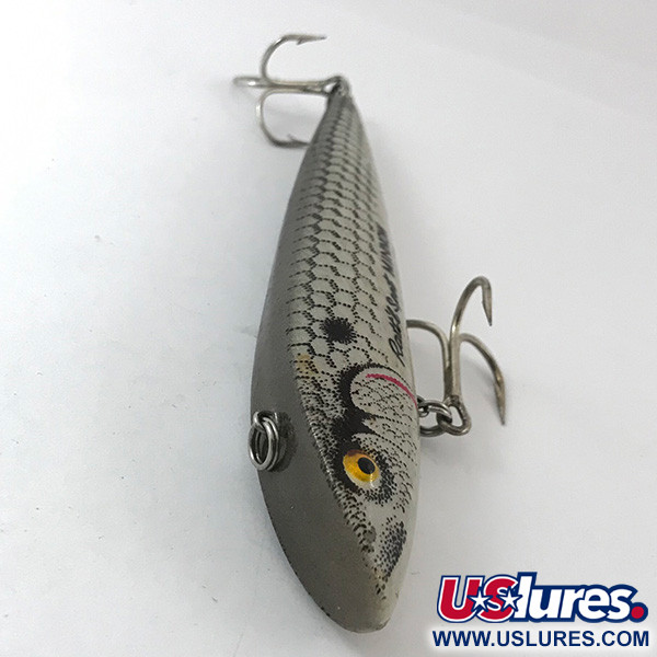 Vintage  Cotton Cordell Cordell Ratt'l Spot Minnow, 2/3oz Gray Pearl fishing lure #3841