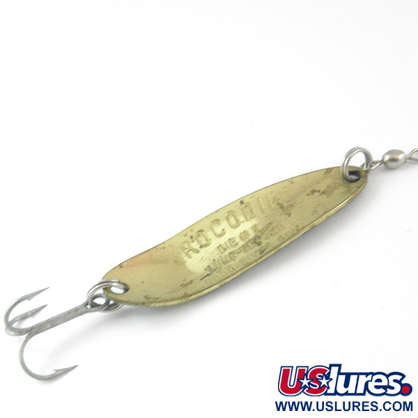 Vintage Luhr Jensen Krocodile Die #3, 1/2oz Nickel / Rainbow Hologram fishing  spoon #9075