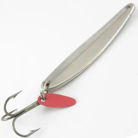 Vintage Bay de Noc Swedish pimple, 1/4oz Nickel / Golden Hologram fishing spoon #3868