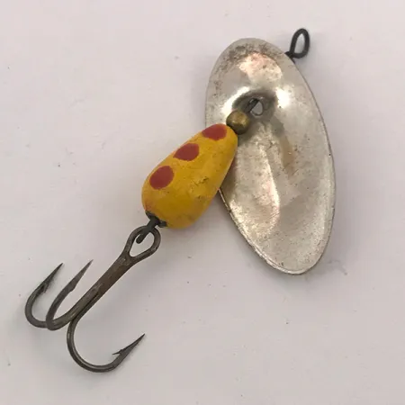 Vintage Panther Martin 4, 1/8oz Nickel / Yellow spinning lure #3882