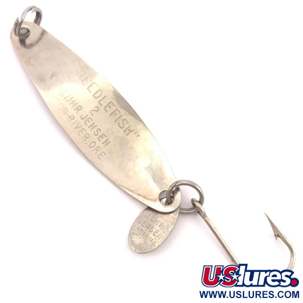 Vintage  Luhr Jensen Needlefish 2, 3/32oz Trout / Nickel fishing spoon #3890