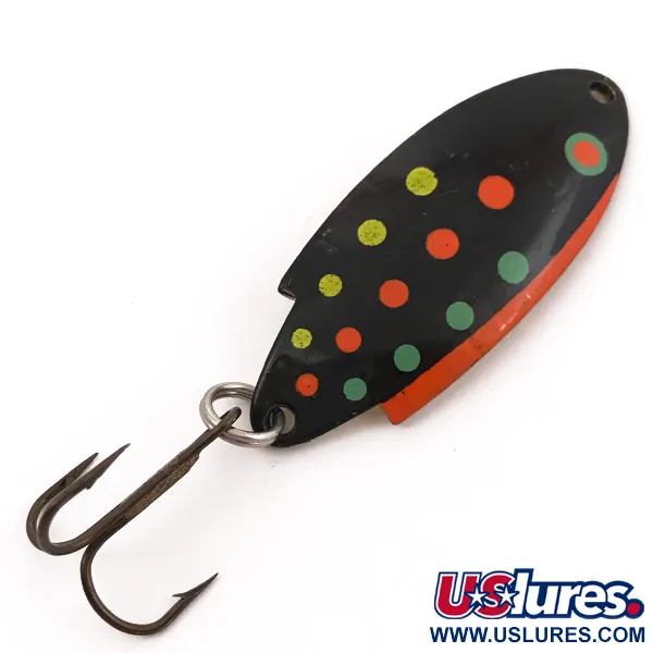 Vintage   Thomas Buoyant, 1/4oz Black / Yellow fishing spoon #3893