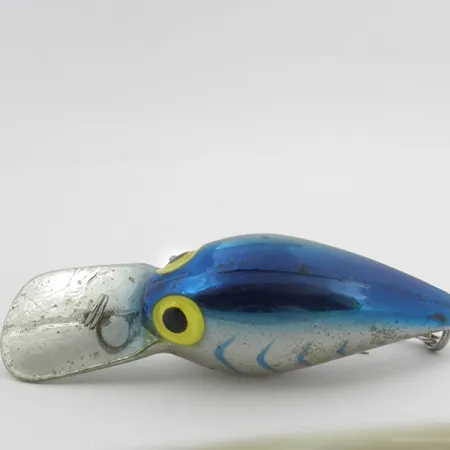 Vintage Storm Wiggle Wart, 2/5oz Light Blue Silver fishing lure #3897