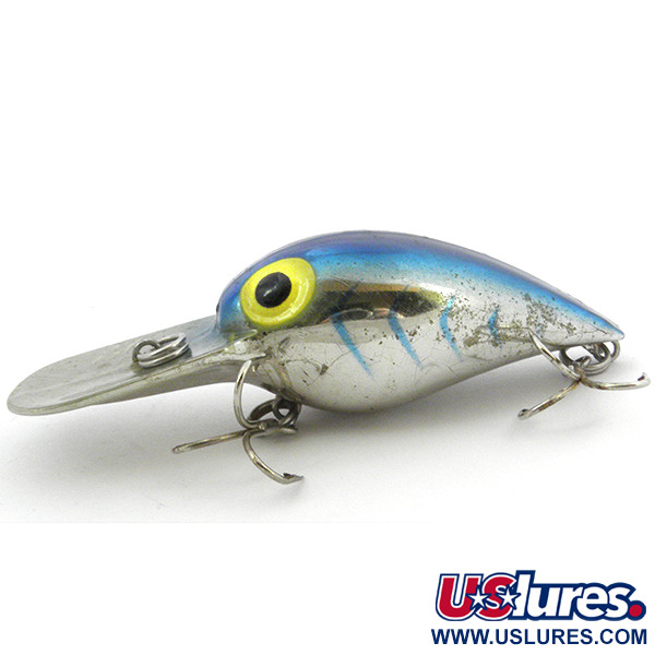 Vintage  Storm Wiggle Wart, 2/5oz Light Blue Silver fishing lure #3897