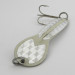 Vintage  Glen Evans Loco 4, 3/4oz White Pearl fishing spoon #3900
