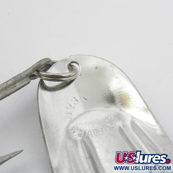 Vintage Lake Products Charger №3, 2/5oz Nickel fishing spoon #3902