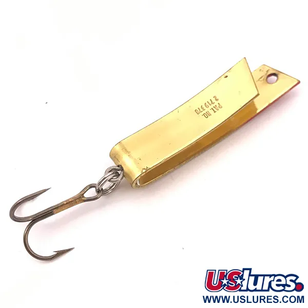 Vintage  South Bend Super-Duper 506, 1/4oz Gold / Red fishing spoon #3909