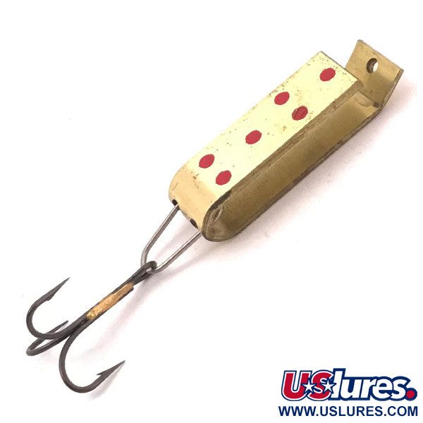 Vintage   Jake's Lures Lil Jake, 1/4oz Gold / Red fishing spoon #3910