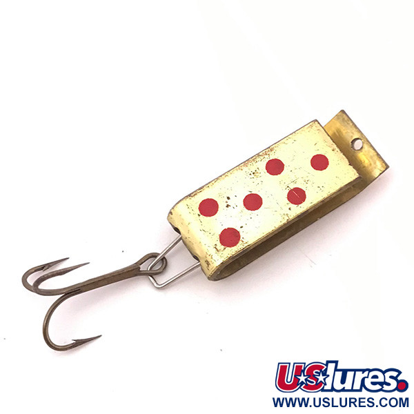 Vintage   Jake's Lures Lil Jake , 1/3oz Gold / Red fishing spoon #3911