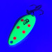  Eppinger Dardevle Devle Dog 5200 UV, 1/4oz Fluorescent Yellow UV Glow in UV light, Fluorescent fishing spoon #4785