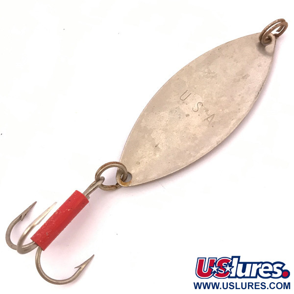 Vintage   Mepps Spoon 3, 1/2oz Nickel / Green fishing spoon #3921